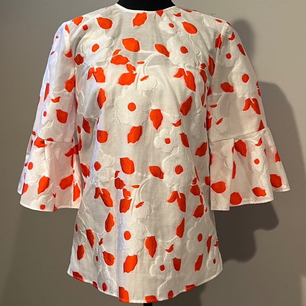 Pearl Yellow/White Sleeveless Top with Bow Tie Left Shoulder